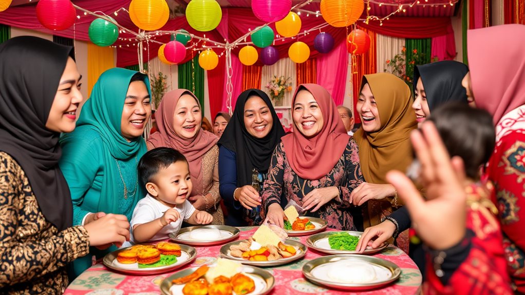 perayaan gembira dengan humor